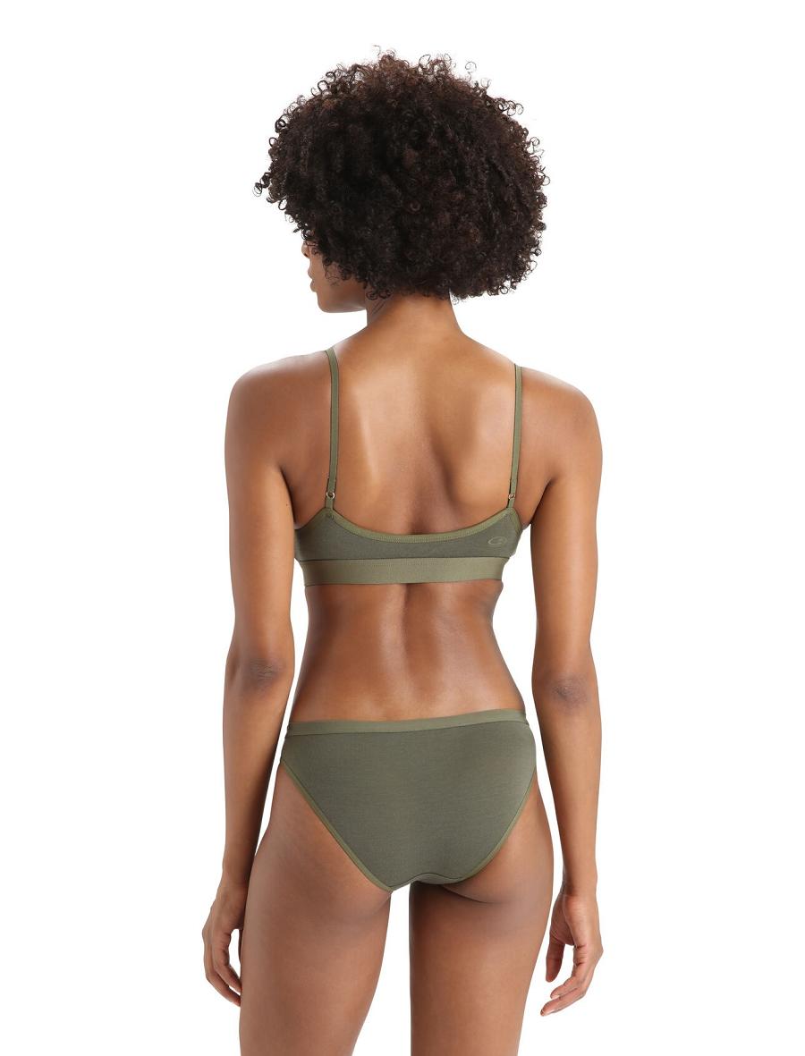 Loden Icebreaker Merino Siren Bra Women's One Piece & Sets | AU 1745DFMN